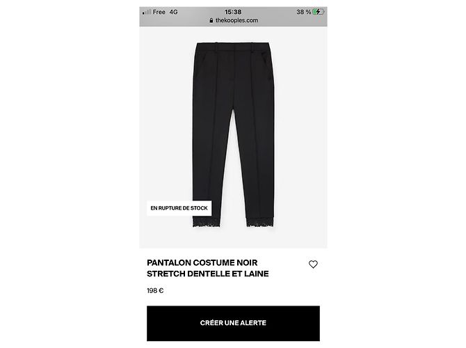 The Kooples Black Wool Lace Pants - view 8