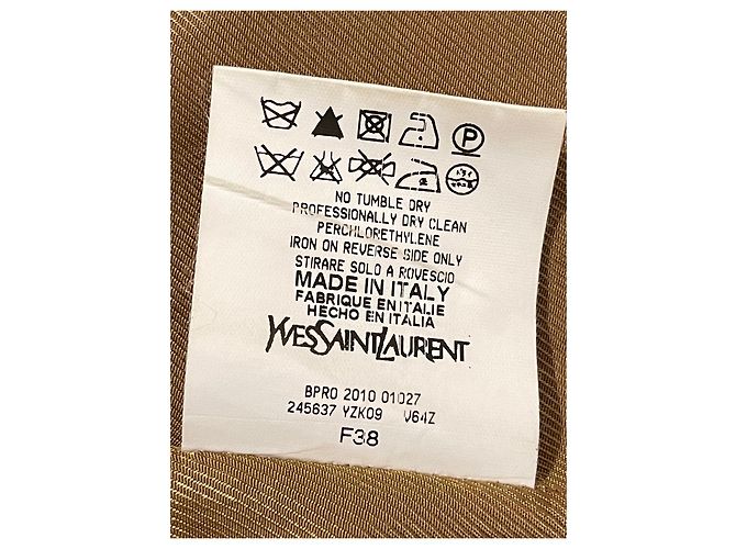 Yves Saint Laurent Wool Jacket Beige - view 5