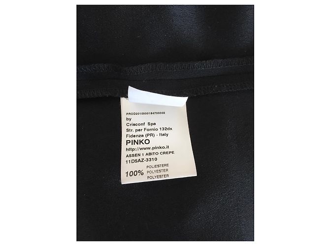 Pinko T schwarzes trägerloses Kleid aus Polyester-Crpe. 36 ( 40 ES) - Ansicht 7