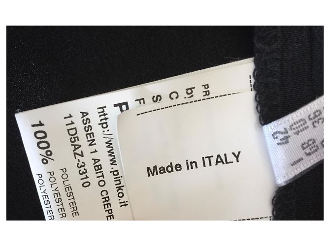 Pinko T schwarzes trägerloses Kleid aus Polyester-Crpe. 36 ( 40 ES) - Ansicht 8
