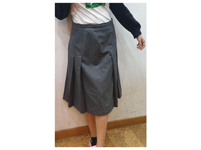 Burberry gonna plisse vintage Grigio - vista 3