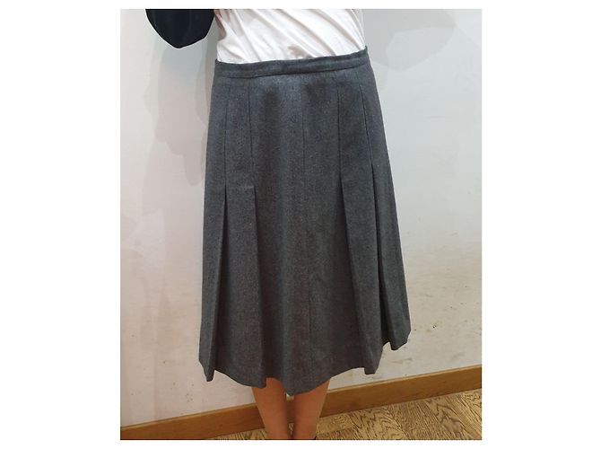 Burberry gonna plisse vintage Grigio - vista 4