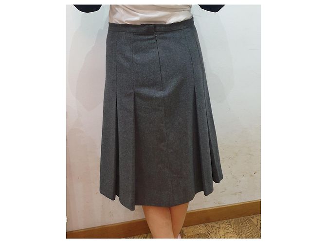 Burberry gonna plisse vintage Grigio - vista 6