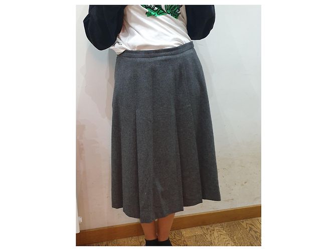 Burberry gonna plisse vintage Grigio - vista 7