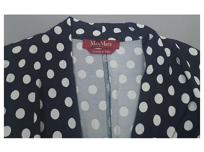 Max Mara Studio Bluse mit Punkten Schwarz Weiß - Ansicht 3