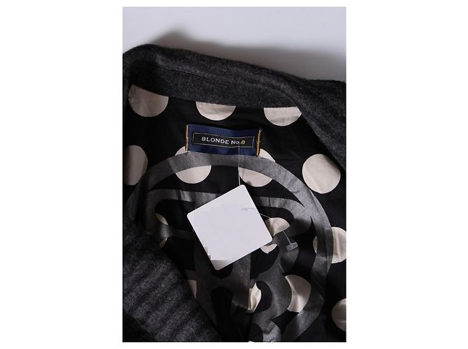 Blazer Blonde No.8 Gris Azul Lana Algodón - vista 3