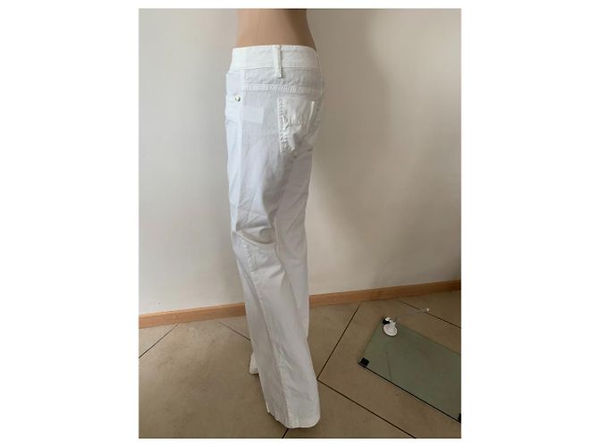 Vaqueros Elisabetta Franchi Blancos de Denim Talla M - vista 6