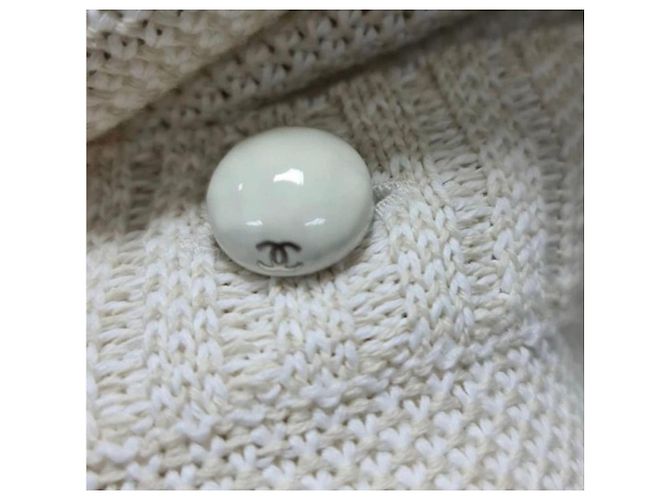 Conjunto de terno Chanel Ivory Knited Bege - vista 2
