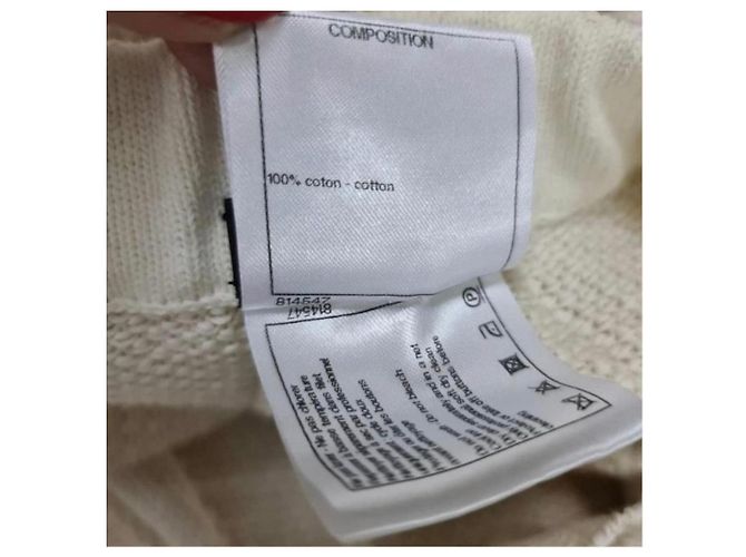 Conjunto de terno Chanel Ivory Knited Bege - vista 8