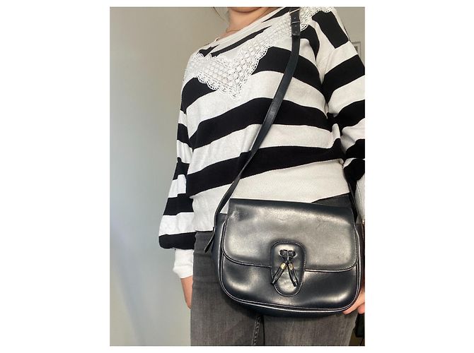 Borsa a tracolla Céline in pelle blu navy Blu scuro - vista 2