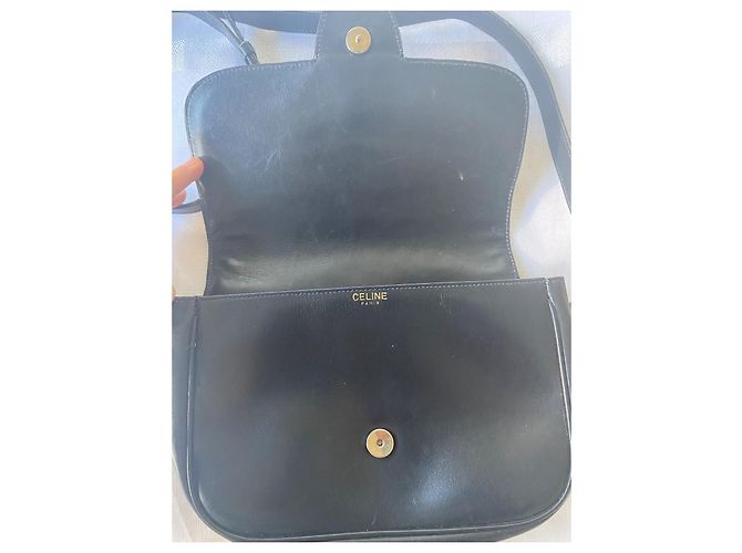 Borsa a tracolla Céline in pelle blu navy Blu scuro - vista 3