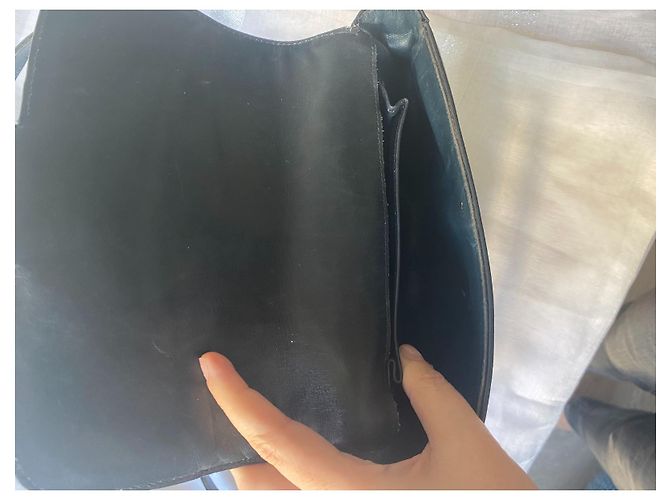 Borsa a tracolla Céline in pelle blu navy Blu scuro - vista 5