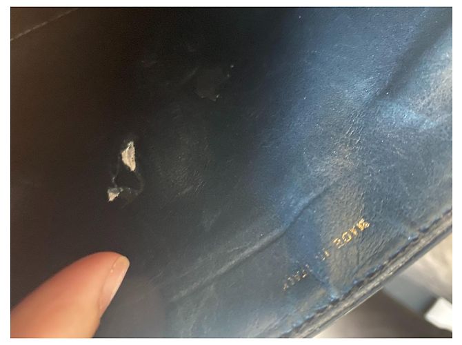 Borsa a tracolla Céline in pelle blu navy Blu scuro - vista 6
