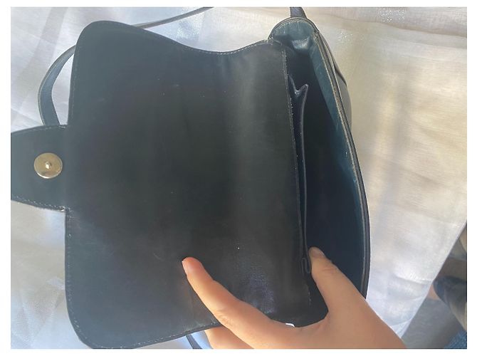 Borsa a tracolla Céline in pelle blu navy Blu scuro - vista 8