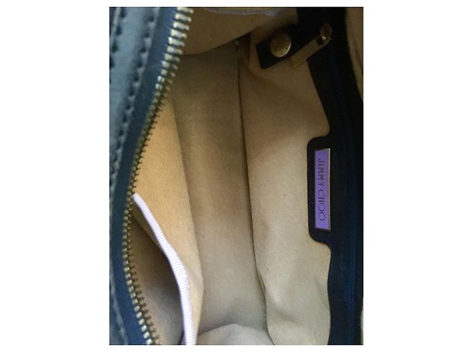 Borsa a mano Jimmy Choo nera e blu Nero Blu navy - vista 12