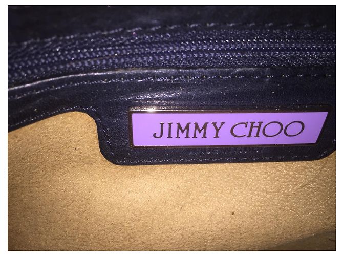 Borsa a mano Jimmy Choo nera e blu Nero Blu navy - vista 13