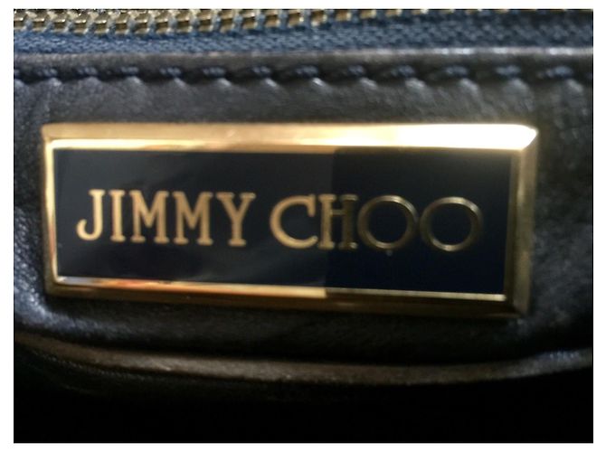Borsa a mano Jimmy Choo nera e blu Nero Blu navy - vista 8