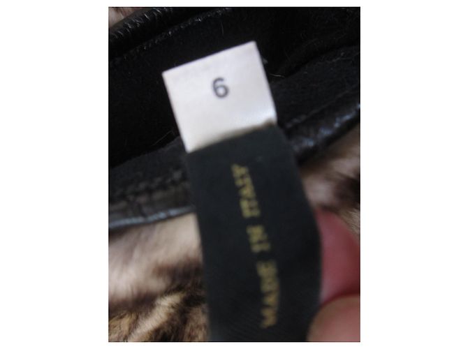 Autre Marque Fäustlinge aus Kaninchenfell braun Größe 9 - Ansicht 2