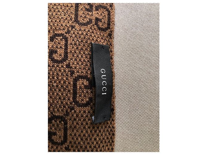 Gucci New Brauner Schal Hellbraun Dunkelbraun - Ansicht 5