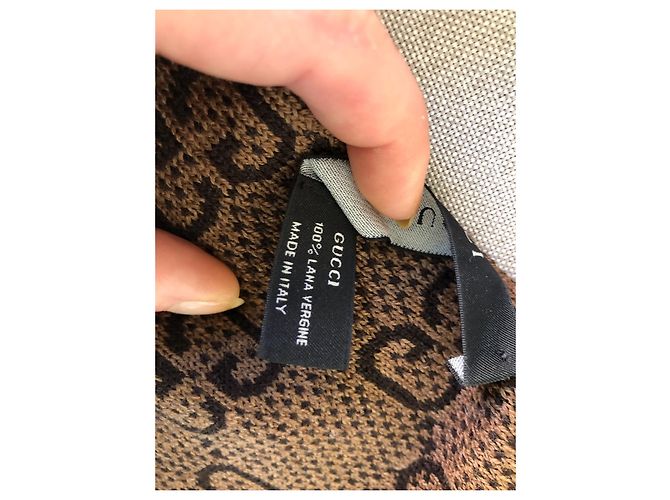 Gucci New Brauner Schal Hellbraun Dunkelbraun - Ansicht 6