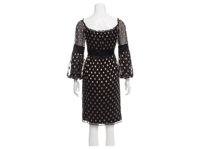 Diane Von Furstenberg Abito DvF Genie nero con stelle dorate - vista 2