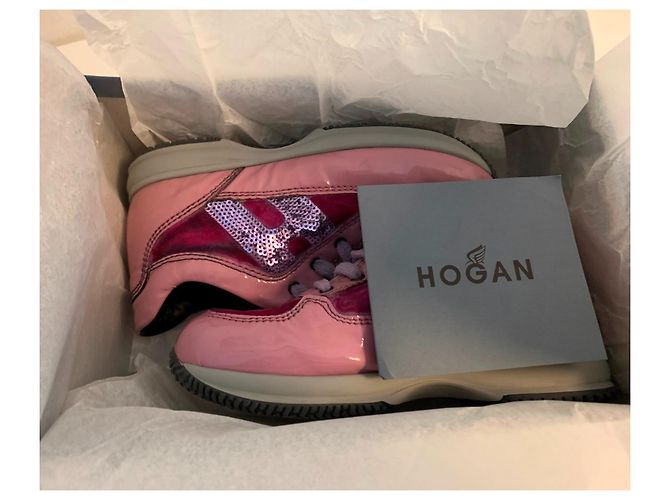 Hogan Interactive Junior Sneaker Rosa Lackleder Pink - Ansicht 8