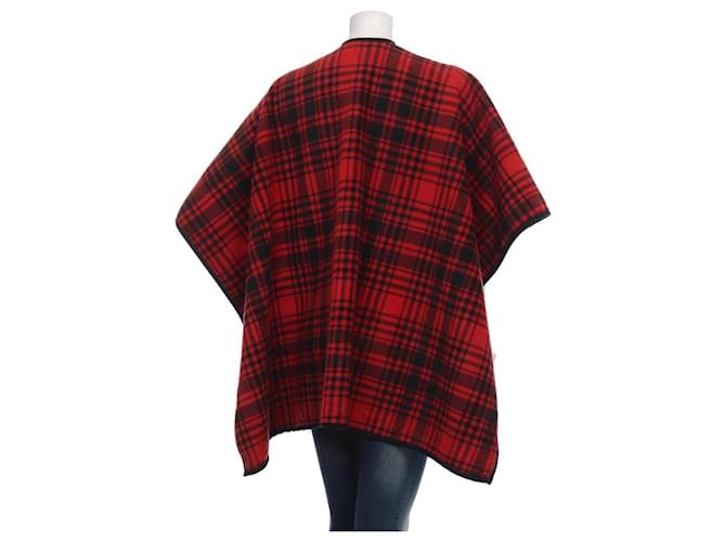 Woolrich Poncho Rot Schwarz - Ansicht 2
