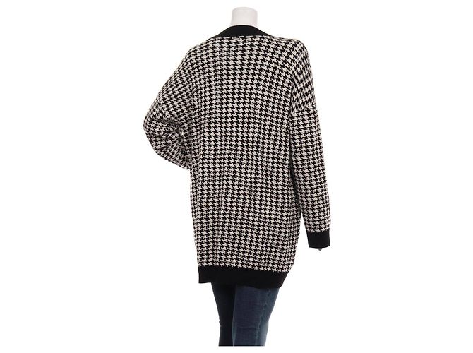 DKNY Cardigan Hahnentrittmuster Schwarz Weiß - Ansicht 2