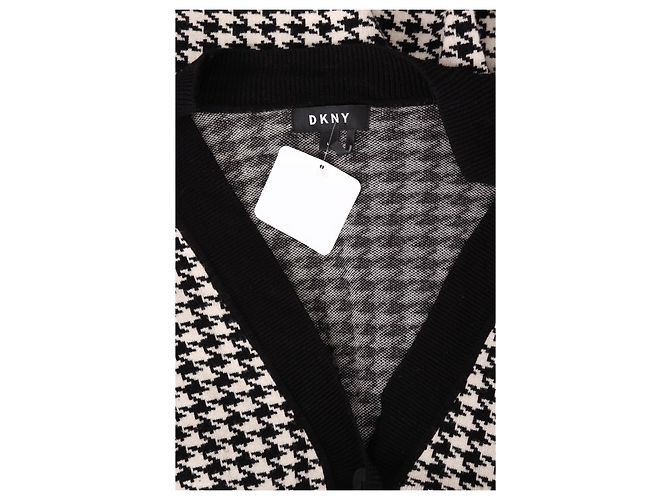 DKNY Cardigan Hahnentrittmuster Schwarz Weiß - Ansicht 3