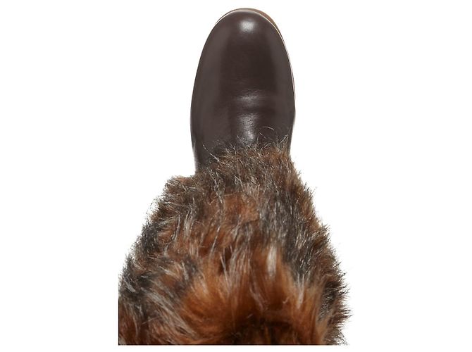 Tosca Blu - Botas yeti moon de piel marrón y pelo sintético Beige Marrón claro Marrón oscuro - vista 12
