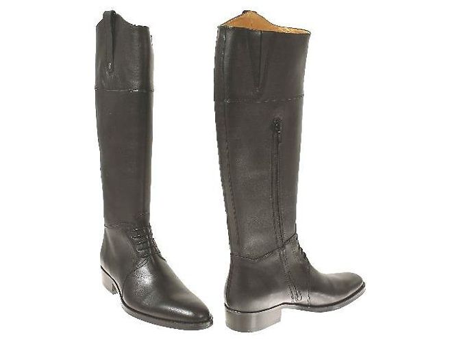 Aigle - Charmosas botas amazonas de couro preto, estilo de equitação - vista 2