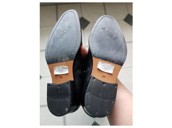 Aigle - Charmosas botas amazonas de couro preto, estilo de equitação - vista 8