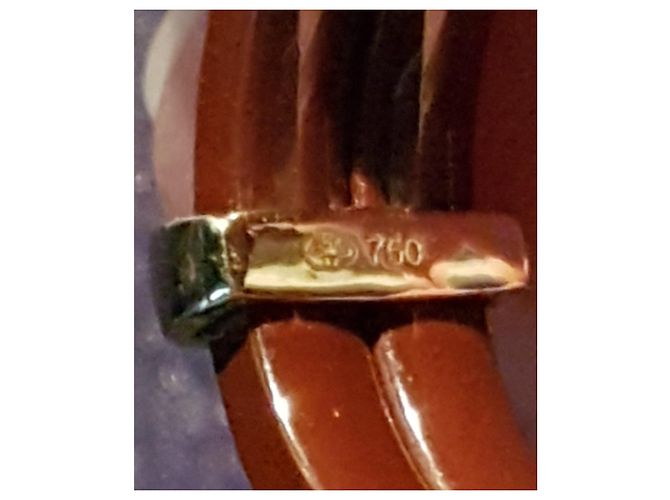 Guy Laroche - Anello in oro giallo e ceramica color cioccolato 18K & DIAMANTI Bianco D'oro Marrone scuro - vista 5