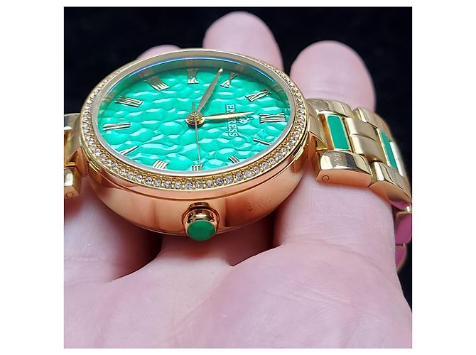 Autre Marque Imperatriz - Relógio automático verde maçã em aço banhado a ouro Branco Dourado - vista 6