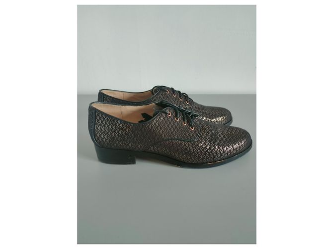 Derbies Mellow Yellow Schwarz Metallisch - Ansicht 2