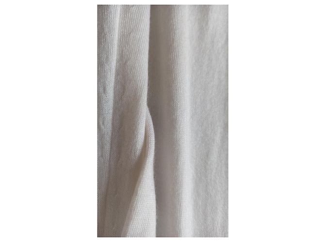 Christian Dior Pullover aus Kaschmir und Seide Cremeweiß Aus weiß - Ansicht 3