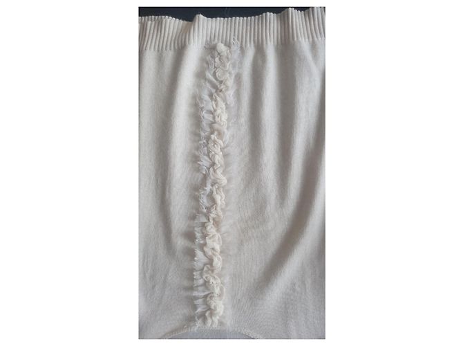 Christian Dior Pullover aus Kaschmir und Seide Cremeweiß Aus weiß - Ansicht 7