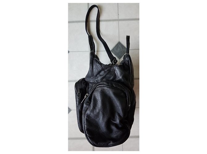 Autre Marque Marc O'Polo - Borsa messenger in pelle nera Nero - vista 10