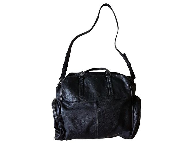 Autre Marque Marc O'Polo - Borsa messenger in pelle nera Nero - vista 2