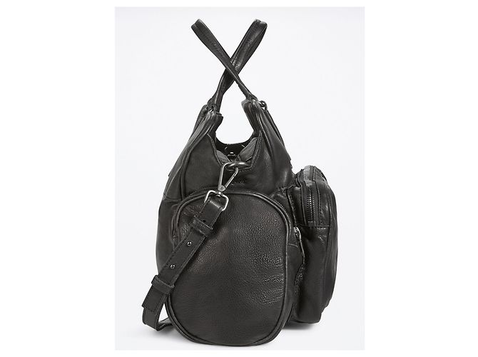 Autre Marque Marc O'Polo - Borsa messenger in pelle nera Nero - vista 3