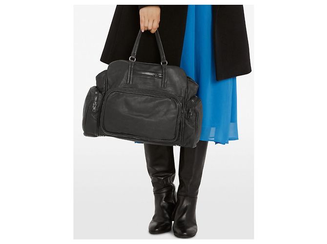 Autre Marque Marc O'Polo - Borsa messenger in pelle nera Nero - vista 4