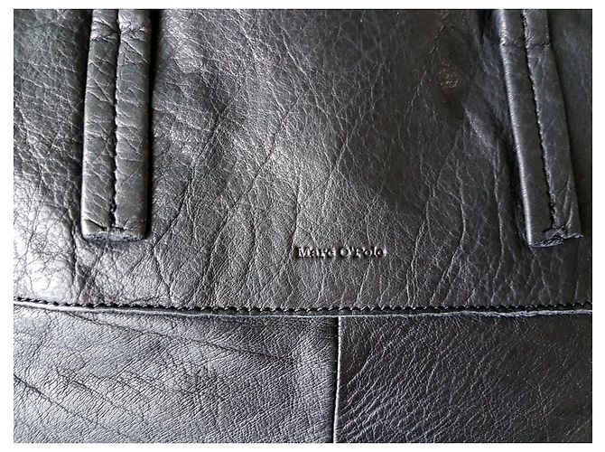 Autre Marque Marc O'Polo - Borsa messenger in pelle nera Nero - vista 8