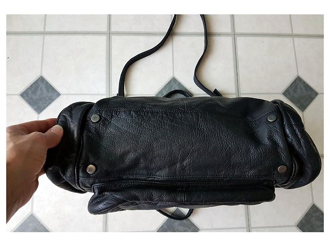 Autre Marque Marc O'Polo - Borsa messenger in pelle nera Nero - vista 9