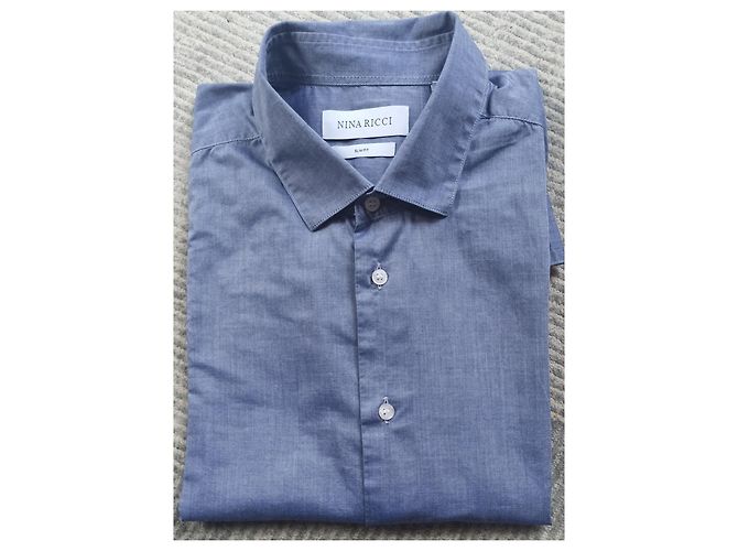 Camicia Nina Ricci in cotone blu - vista 2