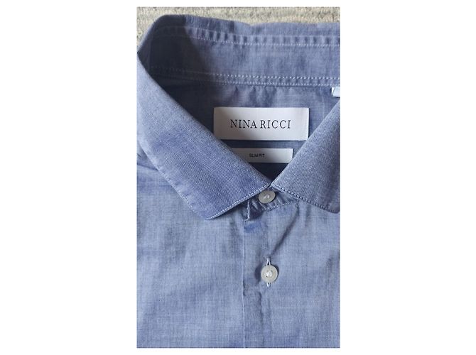Camicia Nina Ricci in cotone blu - vista 3