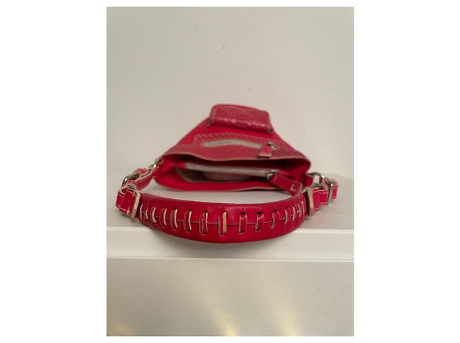 Nando Muzi Handtasche aus Leder und Python Rot - Ansicht 6