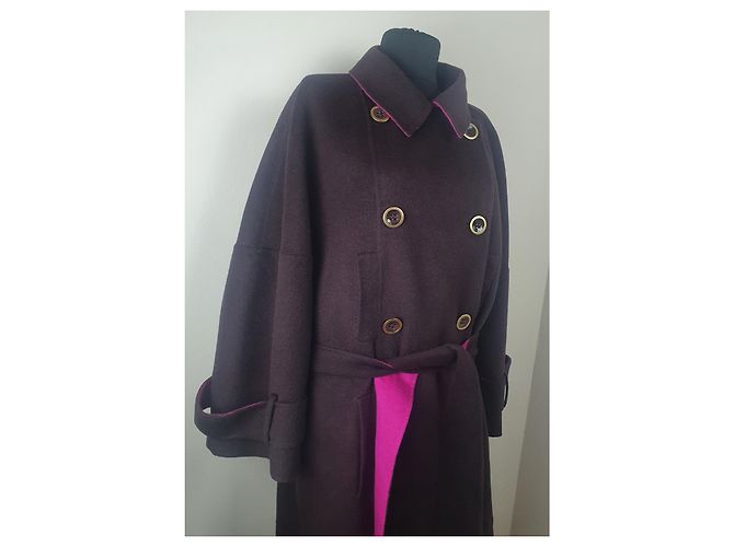 Abrigo Escada de lana de angora violeta Púrpura Morado oscuro - vista 2