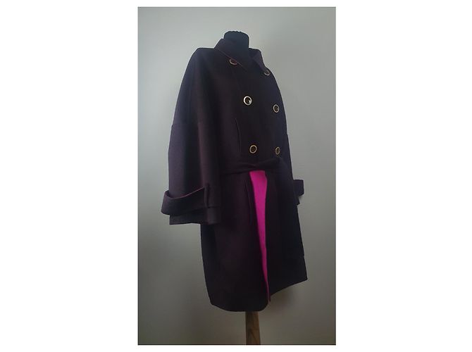 Abrigo Escada de lana de angora violeta Púrpura Morado oscuro - vista 4