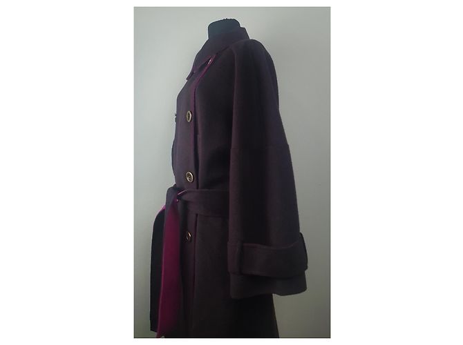 Abrigo Escada de lana de angora violeta Púrpura Morado oscuro - vista 6