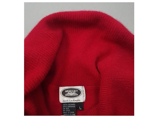 Autre Marque Kaschmir-Polopullover in Rot - Ansicht 4